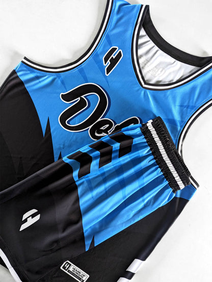 Custom KIDS Basketball Jersey and Shorts Set with Personalized Player Name, Number, and Team Name | HX293BS | Customize This!