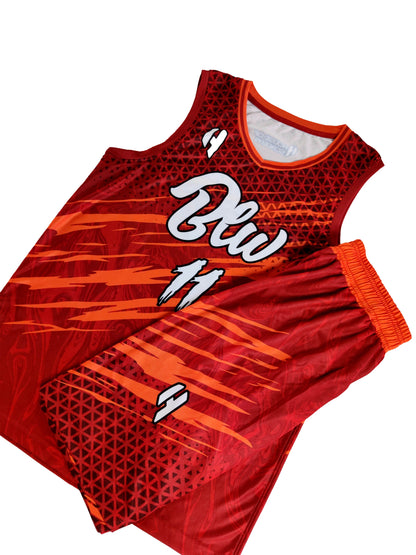 Custom KIDS Basketball Jersey and Shorts Set with Personalized Player Name, Number, and Team Name | HX255BS | Customize This!