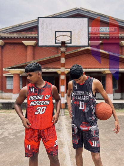 Custom KIDS Basketball Jersey and Shorts Set with Personalized Player Name, Number, and Team Name | HX207BS | Customize This!