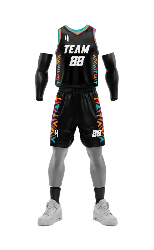 Custom Basketball Jersey and Shorts Set with Personalized Player Name, Number, and Team Name | HX182BS | Customize This!