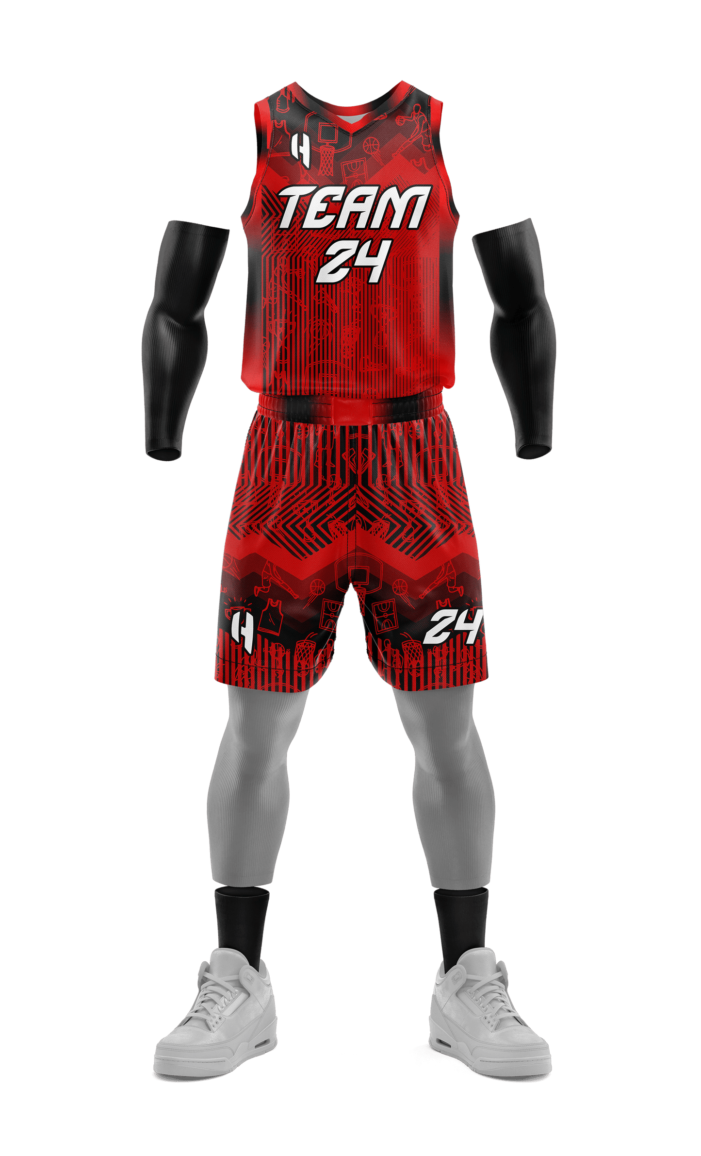 Custom Basketball Jersey and Shorts Set with Personalized Player Name, Number, and Team Name | HX207BS | Customize This!