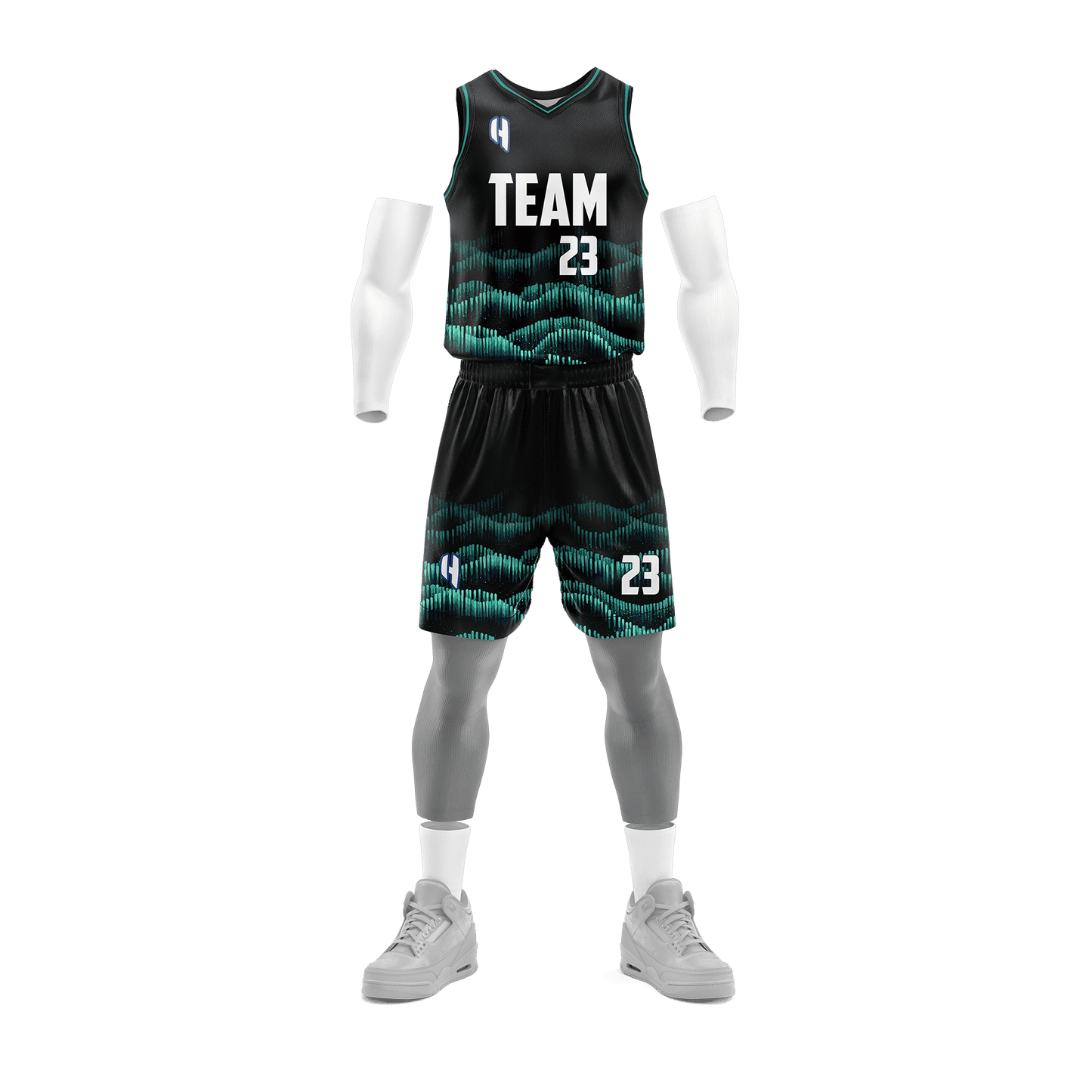 Custom Basketball Jersey and Shorts Set with Personalized Player Name, Number, and Team Name | HX229BS | Customize This!