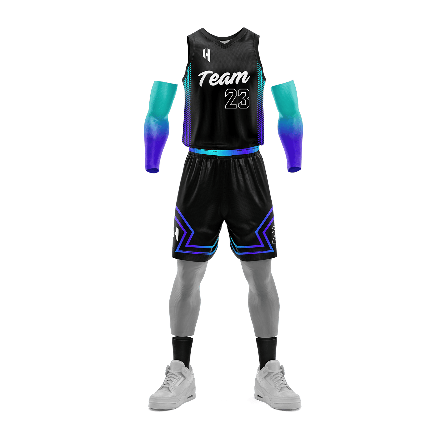 Custom KIDS Basketball Jersey and Shorts Set with Personalized Player Name, Number, and Team Name | HX248BS | Customize This!