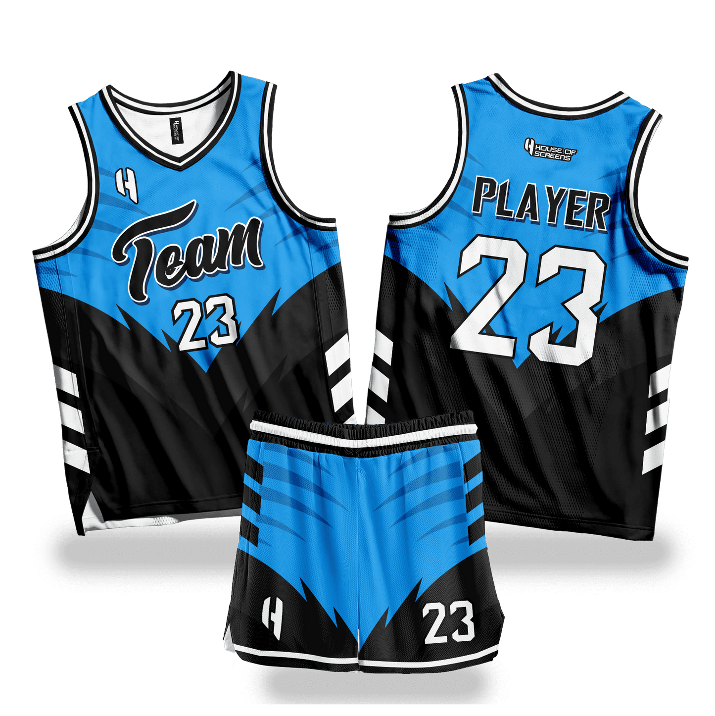 Custom Basketball Jersey and Shorts Set with Personalized Player Name, Number, and Team Name | HX293BS | Customize This!