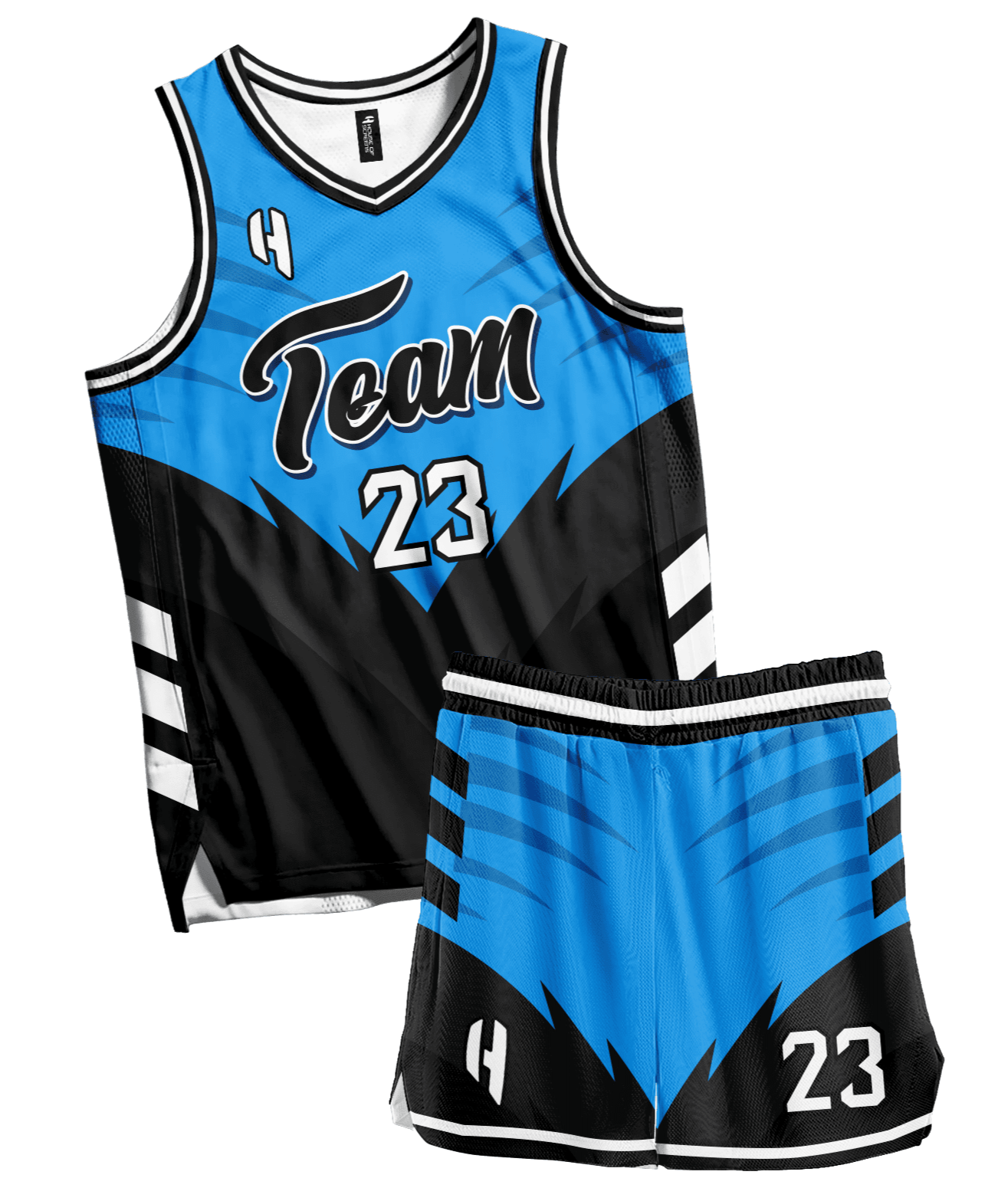 Custom Basketball Jersey and Shorts Set with Personalized Player Name, Number, and Team Name | HX293BS | Customize This!