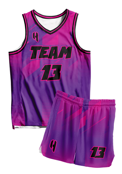 Custom Basketball Jersey and Shorts Set with Personalized Player Name, Number, and Team Name | HX296BS | Customize This!