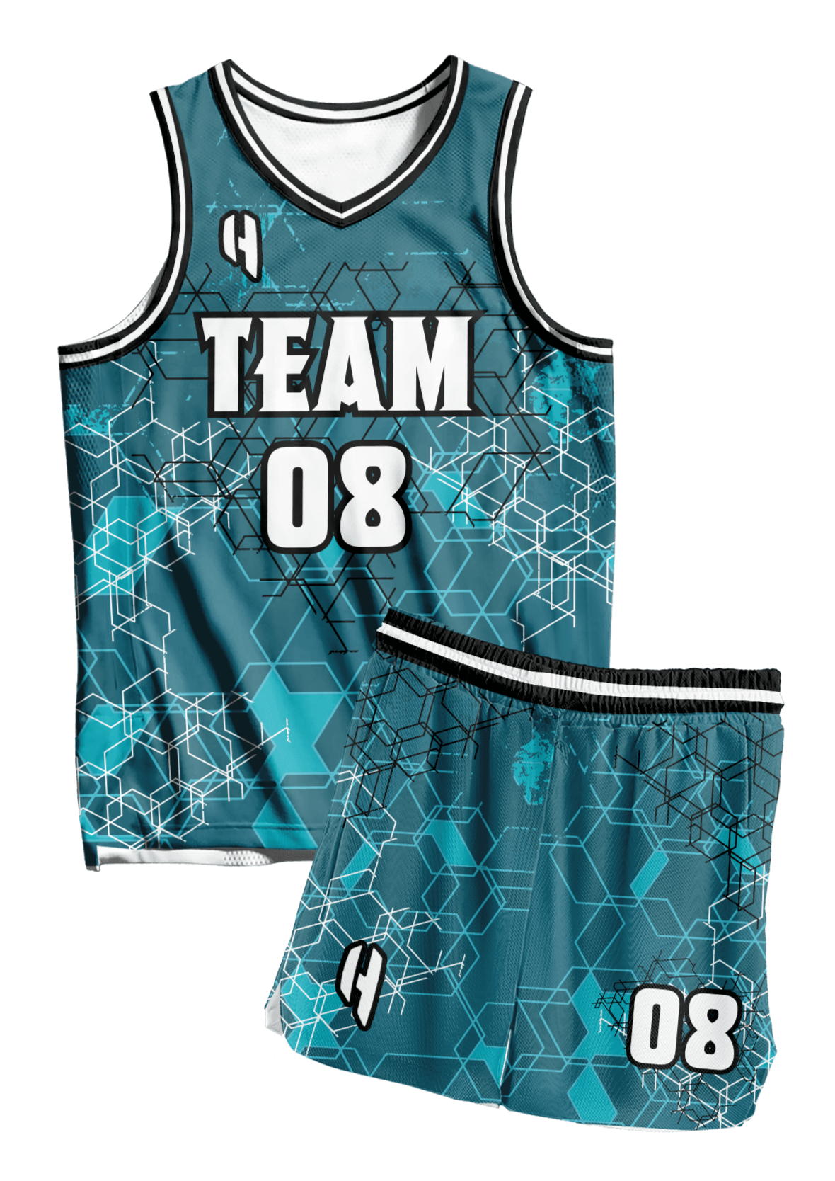 Custom KIDS Basketball Jersey and Shorts Set with Personalized Player Name, Number, and Team Name | HX299BS | Customize This!