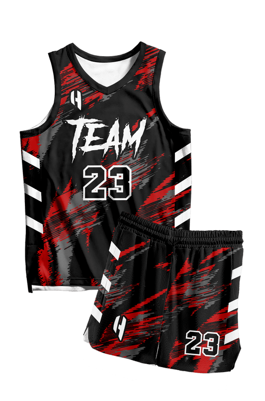 Custom KIDS Basketball Jersey and Shorts Set with Personalized Player Name, Number, and Team Name | HX341BS | Customize This!