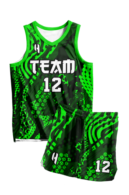 Custom Basketball Jersey and Shorts Set with Personalized Player Name, Number, and Team Name | HX380BS | Customize This!