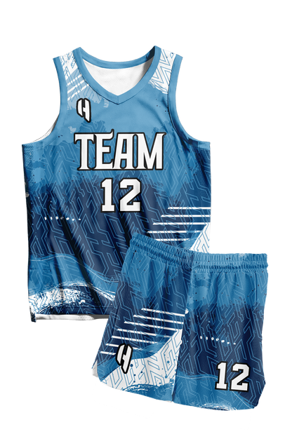 Custom Basketball Jersey and Shorts Set with Personalized Player Name, Number, and Team Name | HX381BS | Customize This!