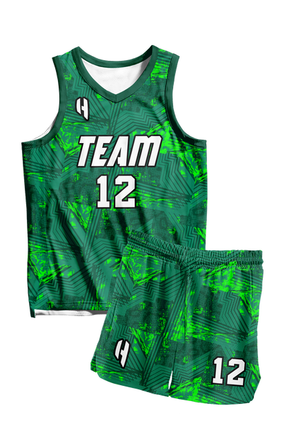 Custom Basketball Jersey and Shorts Set with Personalized Player Name, Number, and Team Name | HX382BS | Customize This!