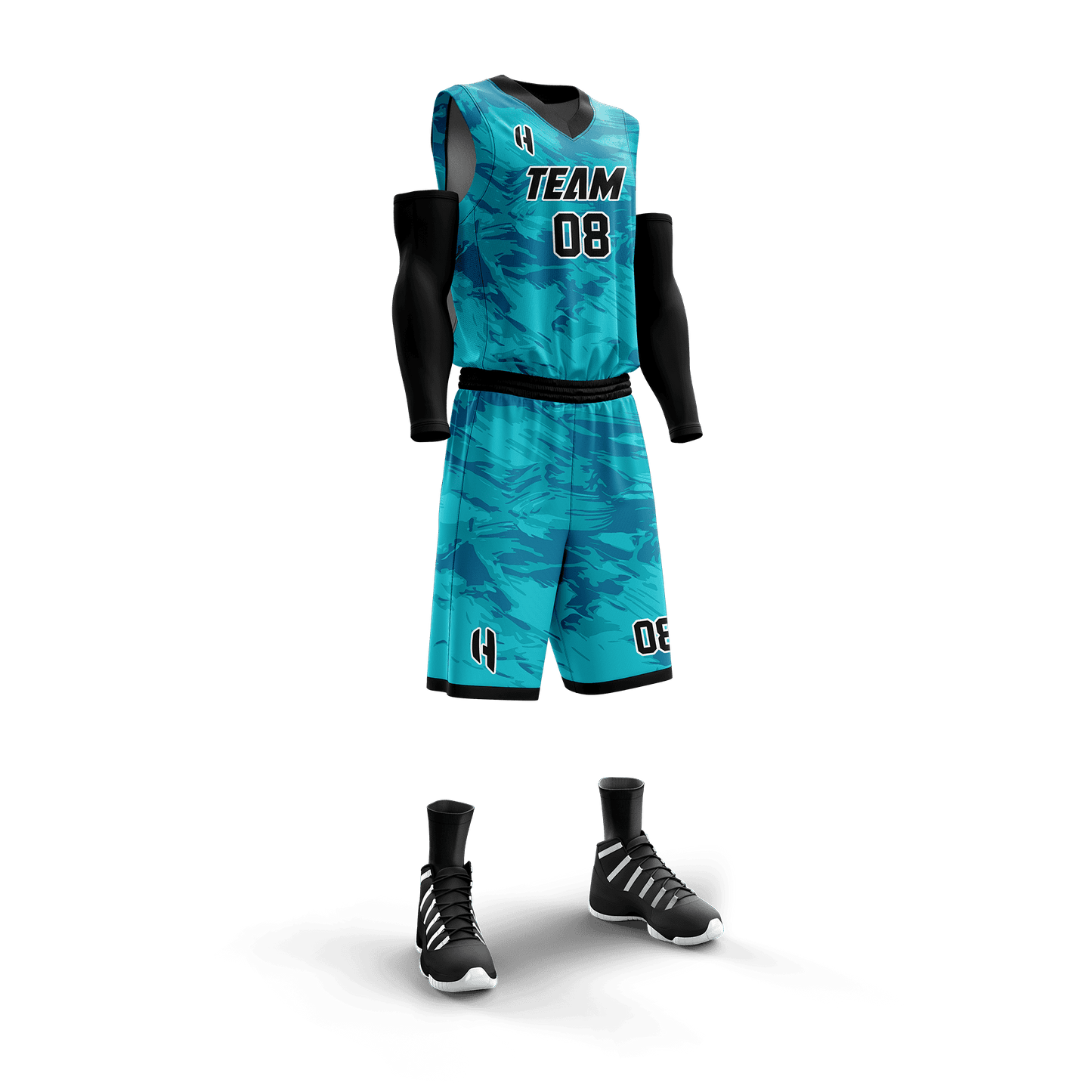 Custom Basketball Jersey and Shorts Set with Personalized Player Name, Number, and Team Name | HX41BS | Customize This!