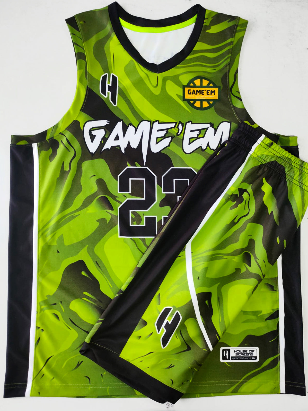 Custom Basketball Jersey and Shorts Set with Personalized Player Name, Number, and Team Name | HX20BS | Customize This!