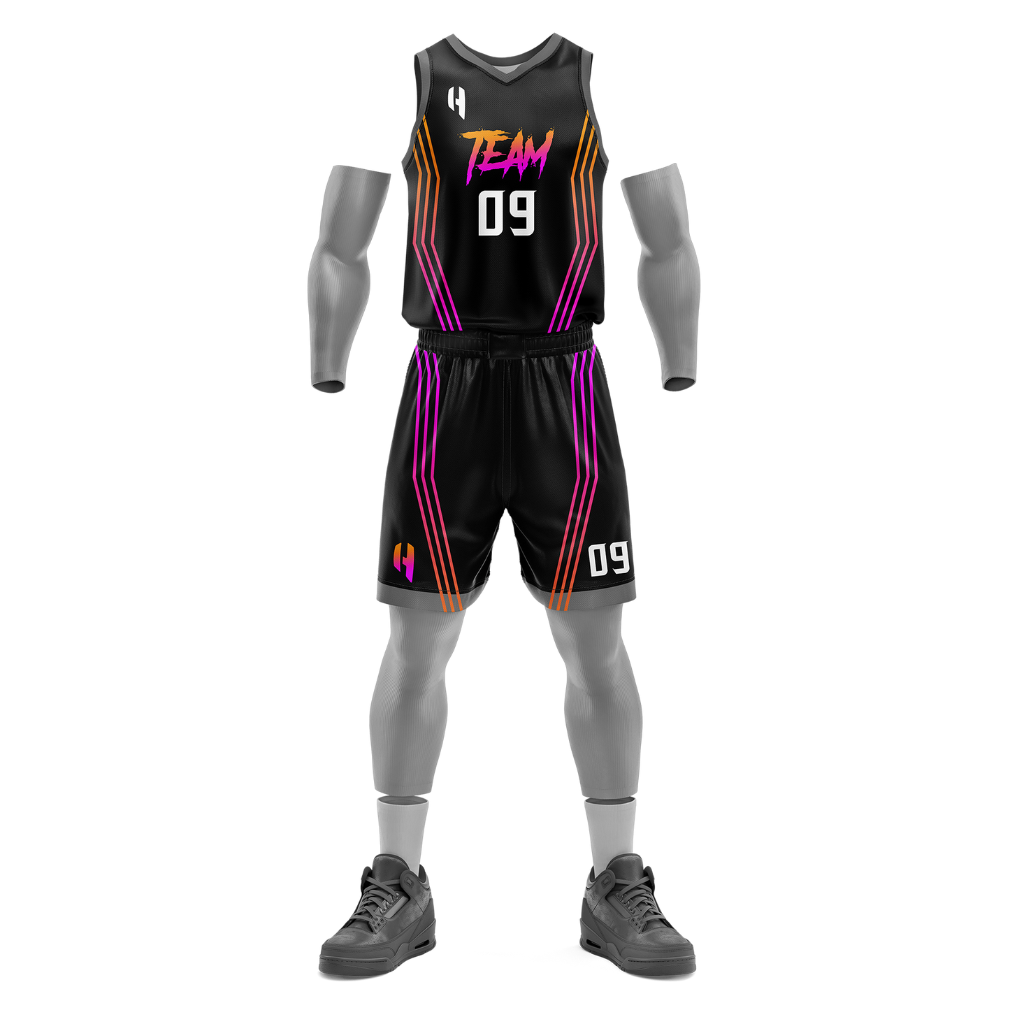 Custom Basketball Jersey and Shorts Set with Personalized Player Name, Number, and Team Name | HX104BS | Customize This!