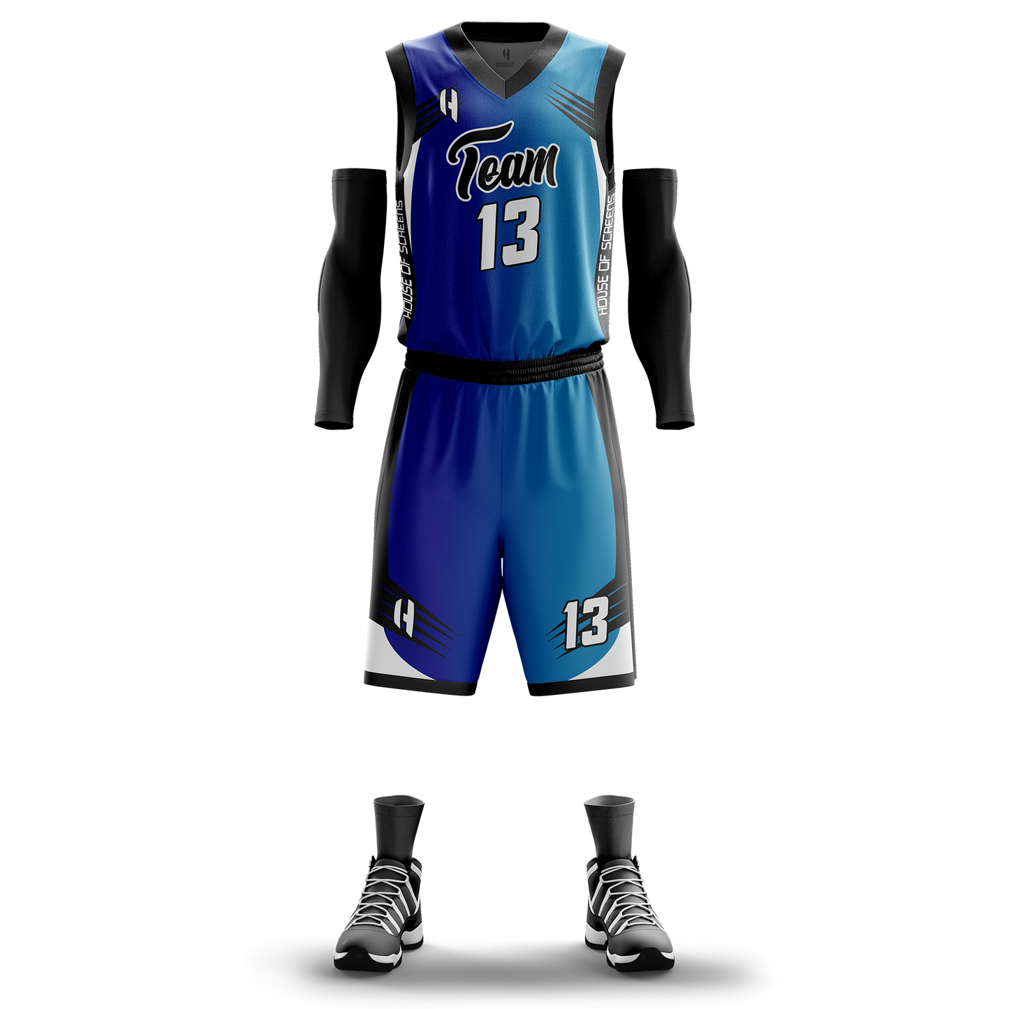 Custom Basketball Jersey and Shorts Set with Personalized Player Name, Number, and Team Name | HX25BS | Customize This!