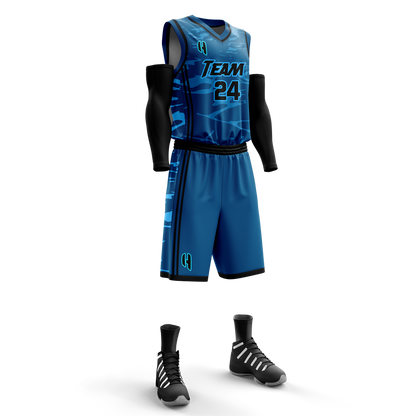 Custom Basketball Jersey and Shorts Set with Personalized Player Name, Number, and Team Name | HX43BS | Customize This!