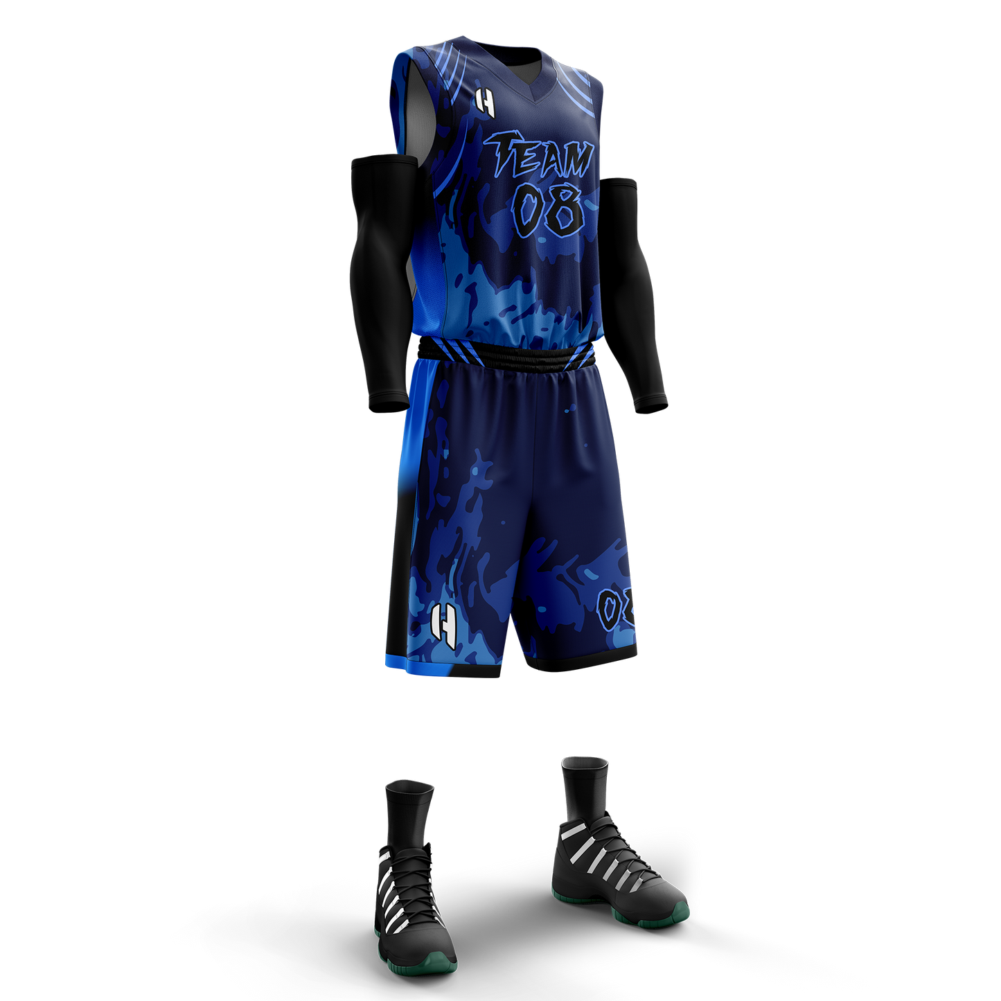 Custom Basketball Jersey and Shorts Set with Personalized Player Name, Number, and Team Name | HX79BS | Customize This!